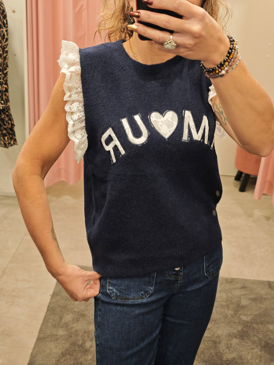 Love Sleeveless Sweater