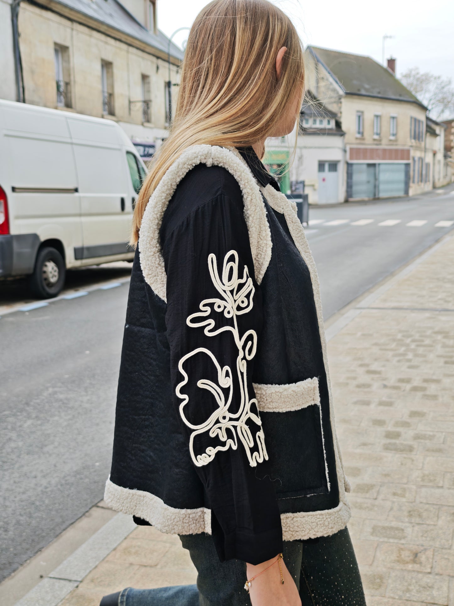 Veste sans manches façon Suédine & doublure sherpa