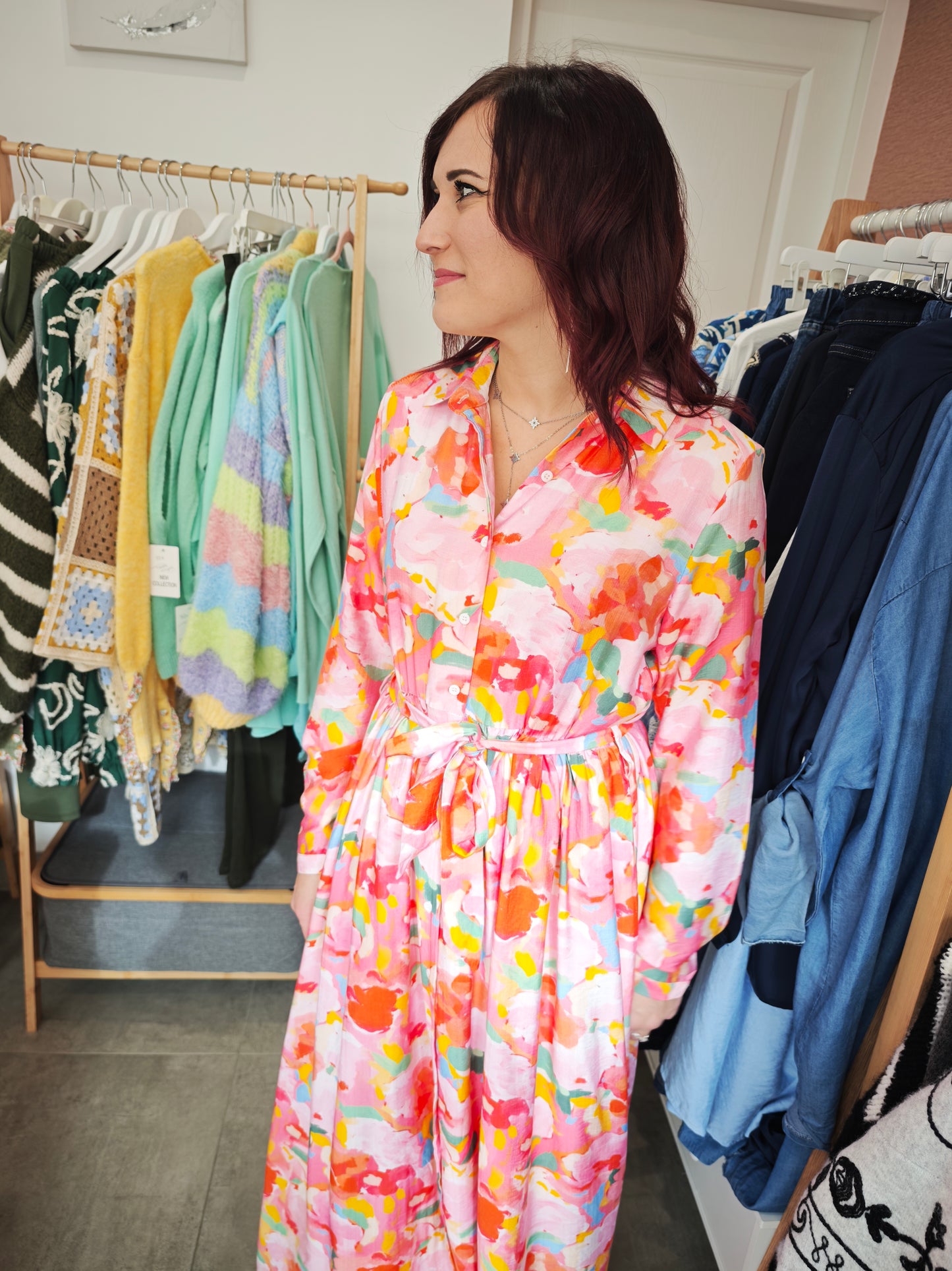 Robe longue multicolor