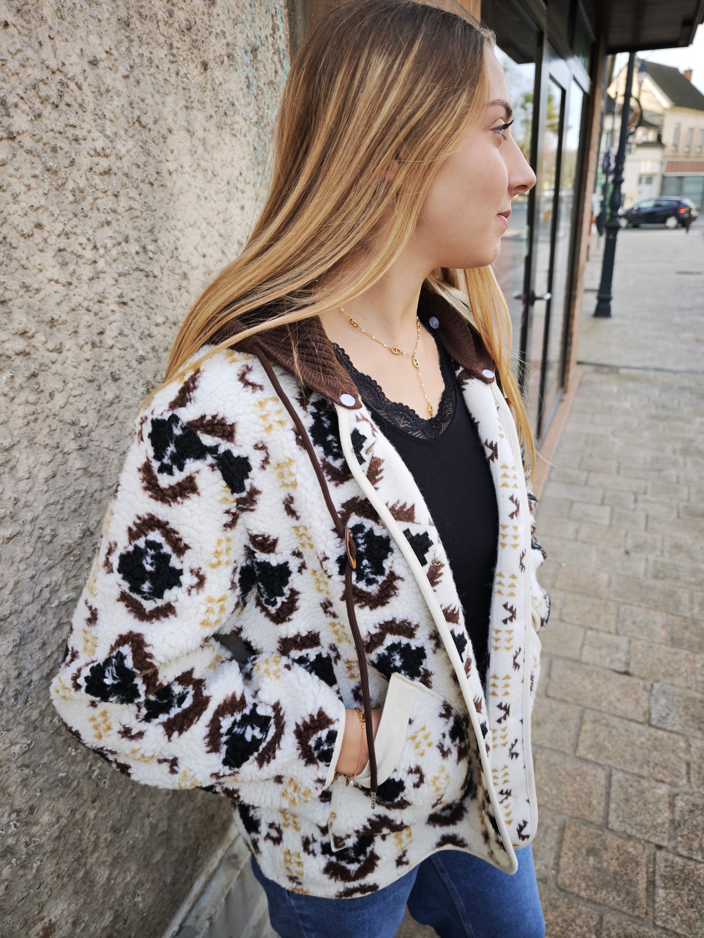 Thin fleece-style jacket