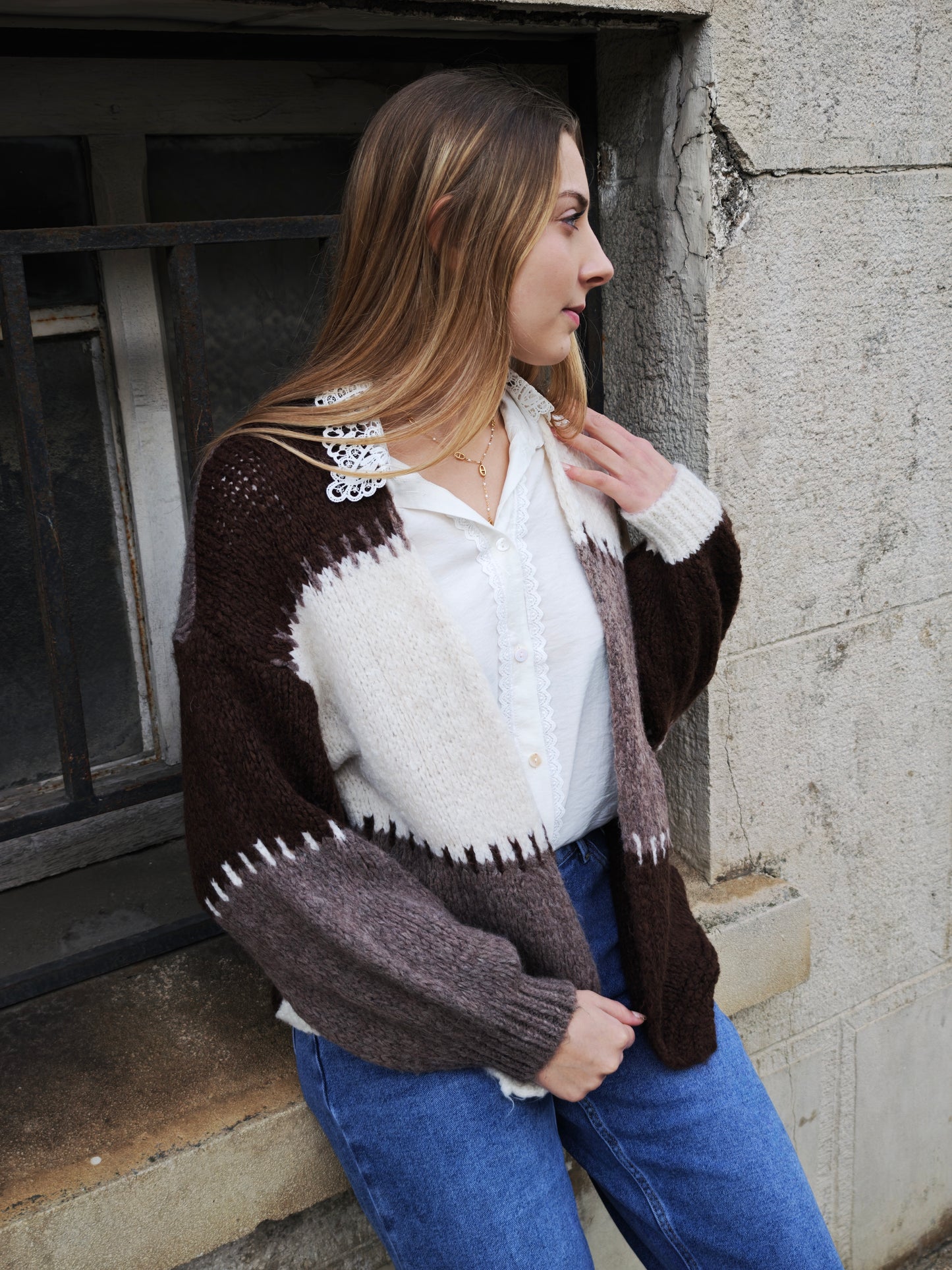 brown wool vest
