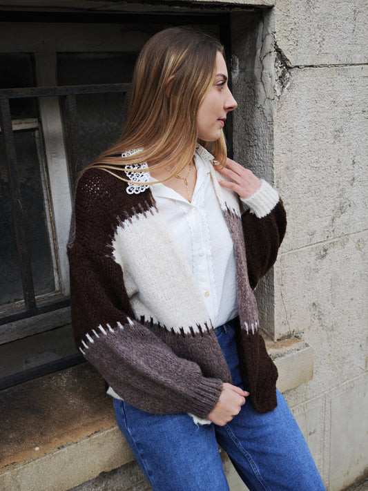 Gilet laine marron