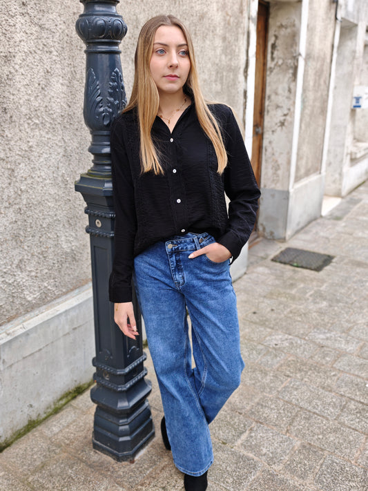 Jean asymétrique wide leg