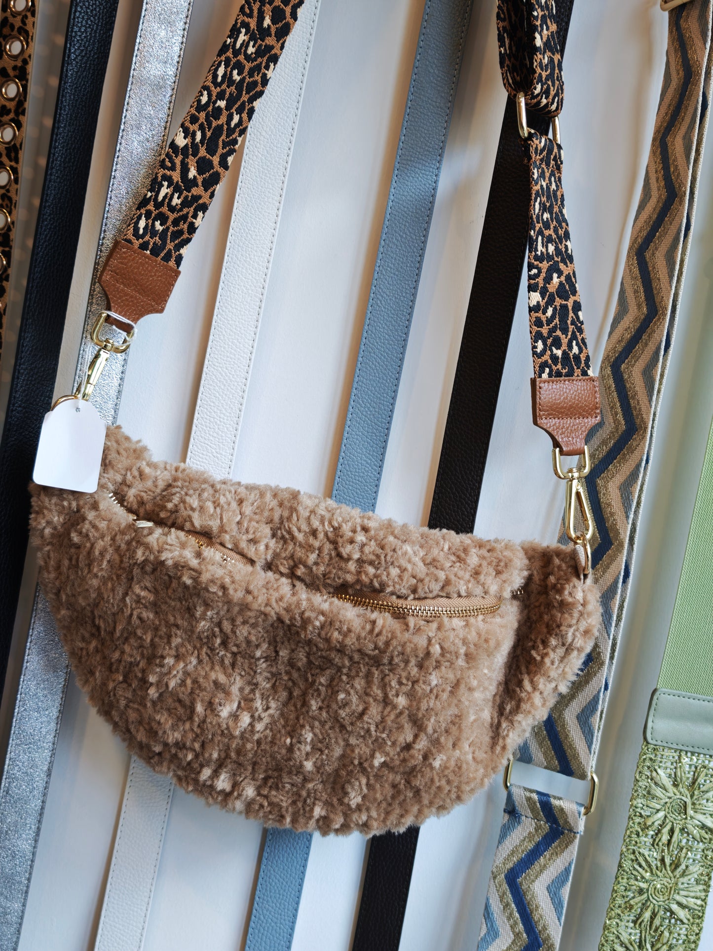 Sac Banane Mouton Tendance - Double Sangles & Sangle Léopard