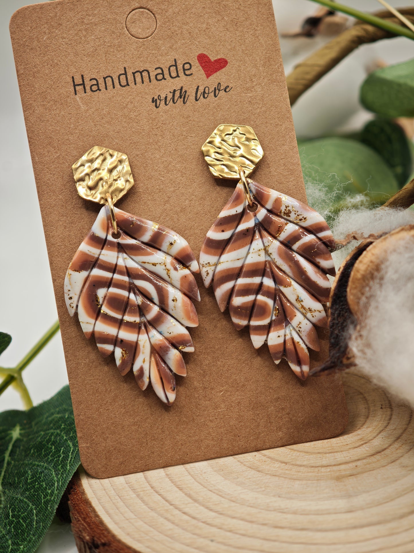 Boucle d'oreille feuilles