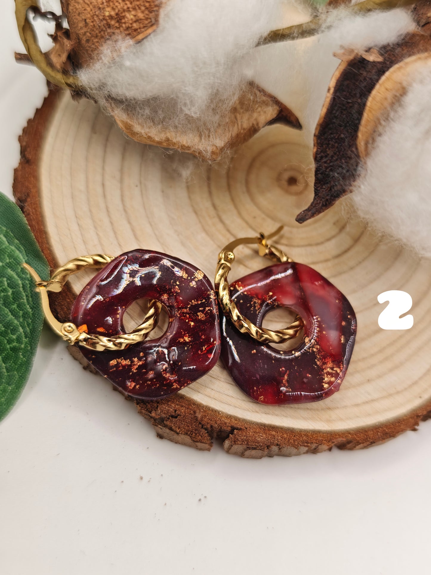 Pampilles Ondine Interchangeables - Bijoux Artisanaux Argile