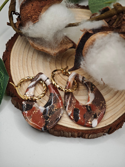 Grandes Pampilles Rosée Interchangeables - Bijoux Artisanaux XXL