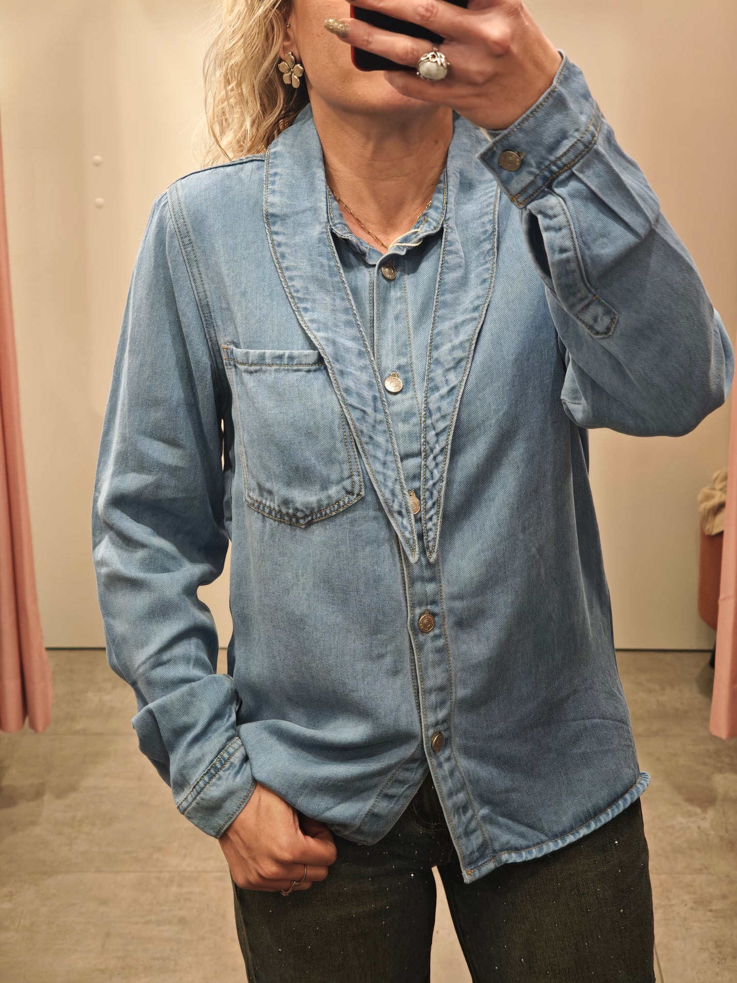Chemise coton style jean