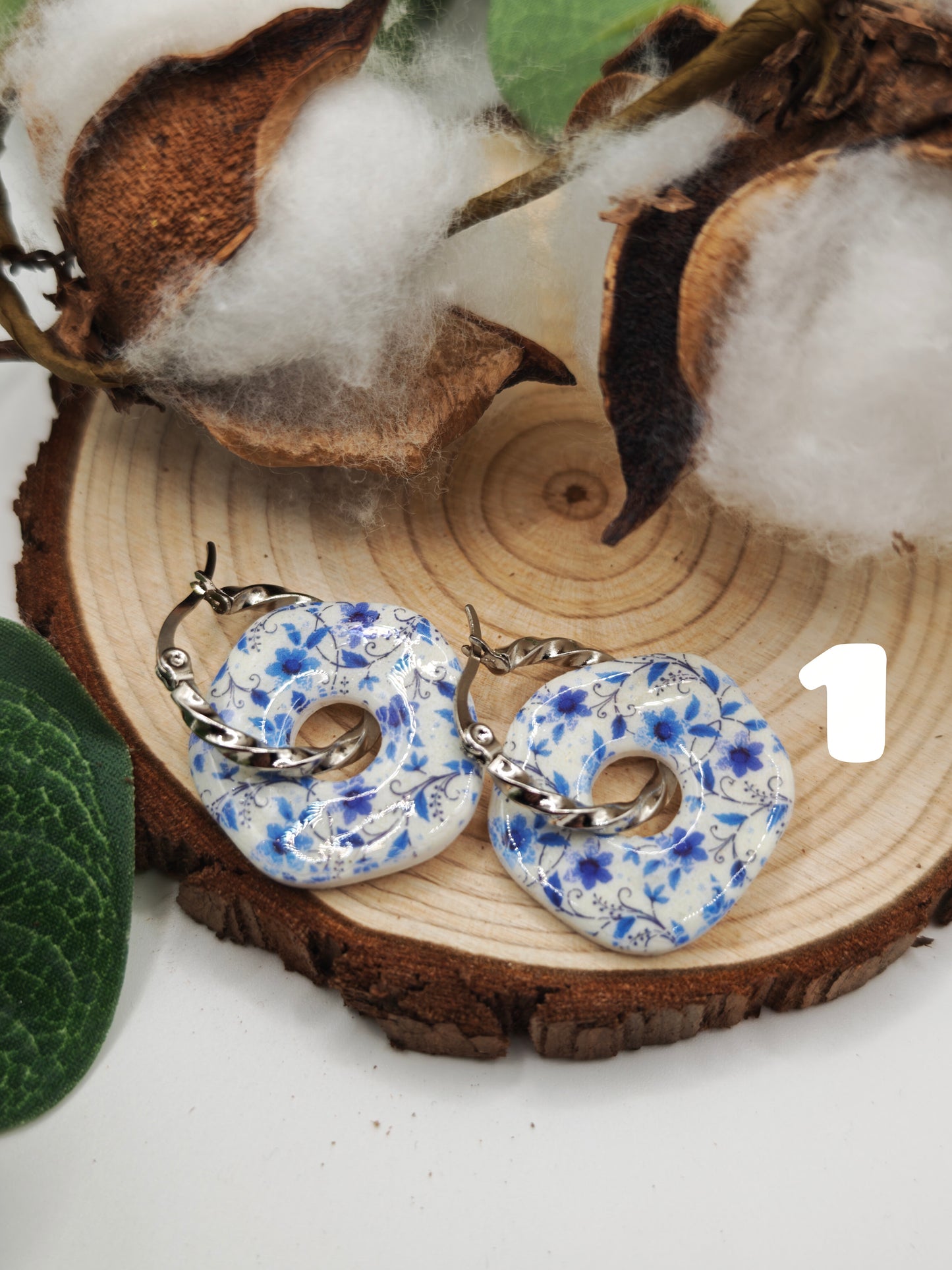 Pampilles Ondine Interchangeables - Bijoux Artisanaux Argile