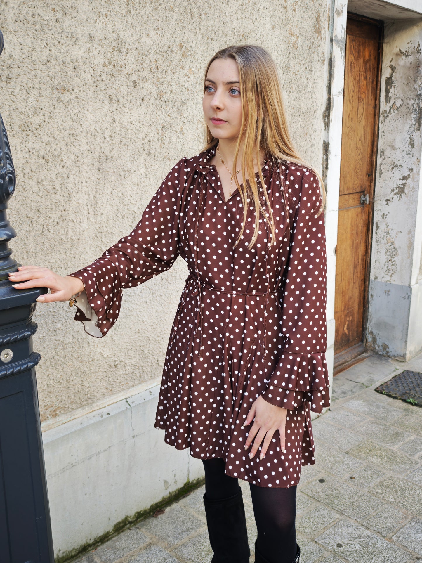 Robe à poids marron