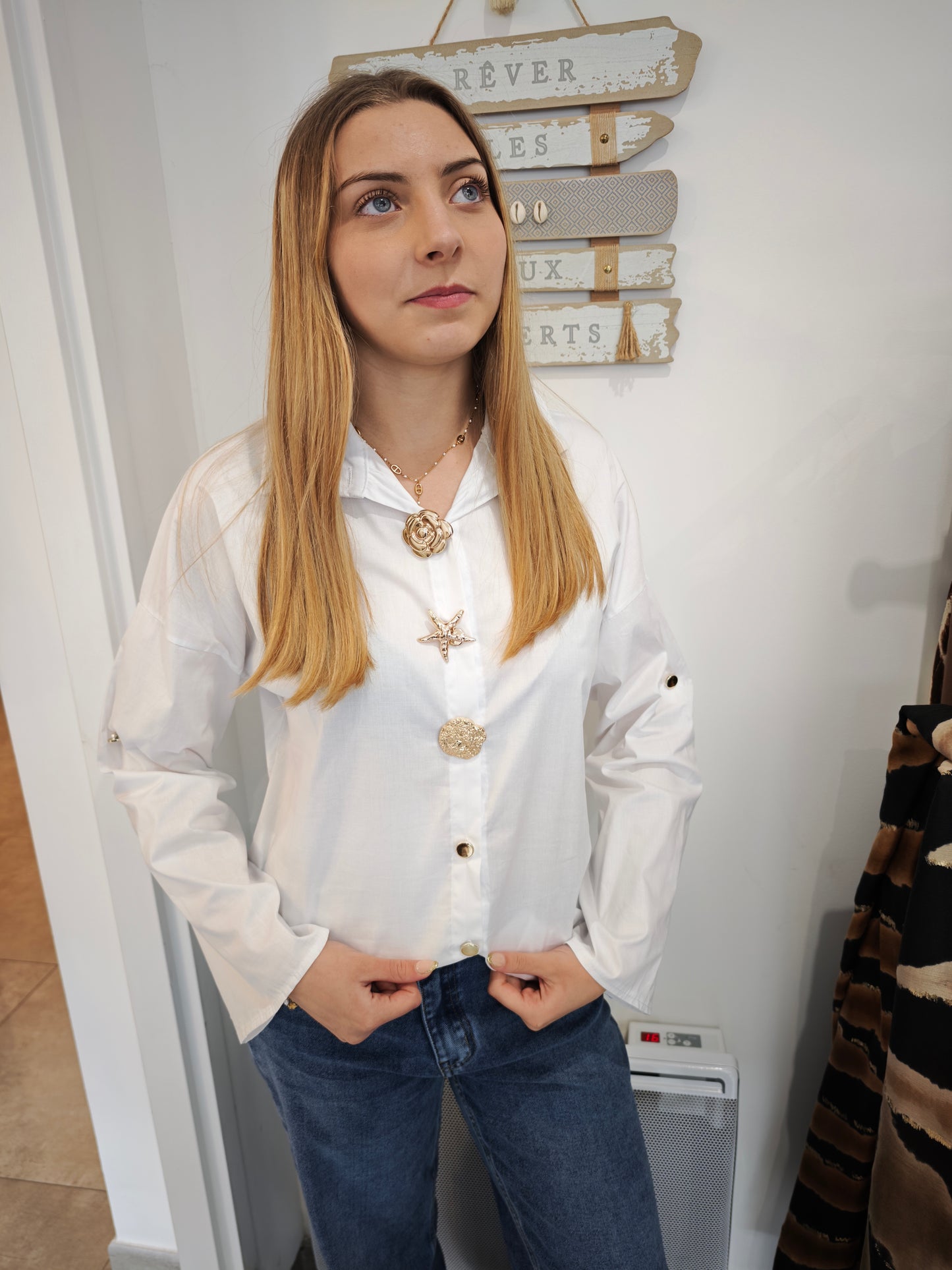 Chemise coton blanche