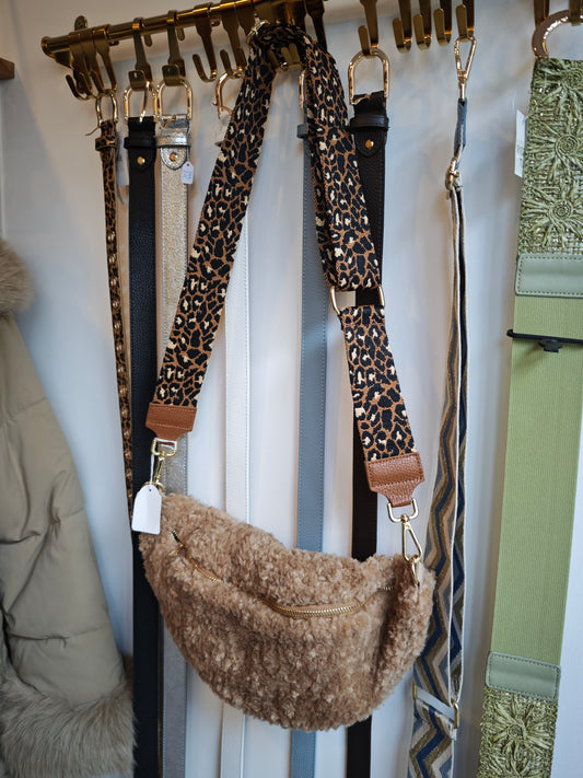 Sac Banane Mouton Tendance - Double Sangles & Sangle Léopard