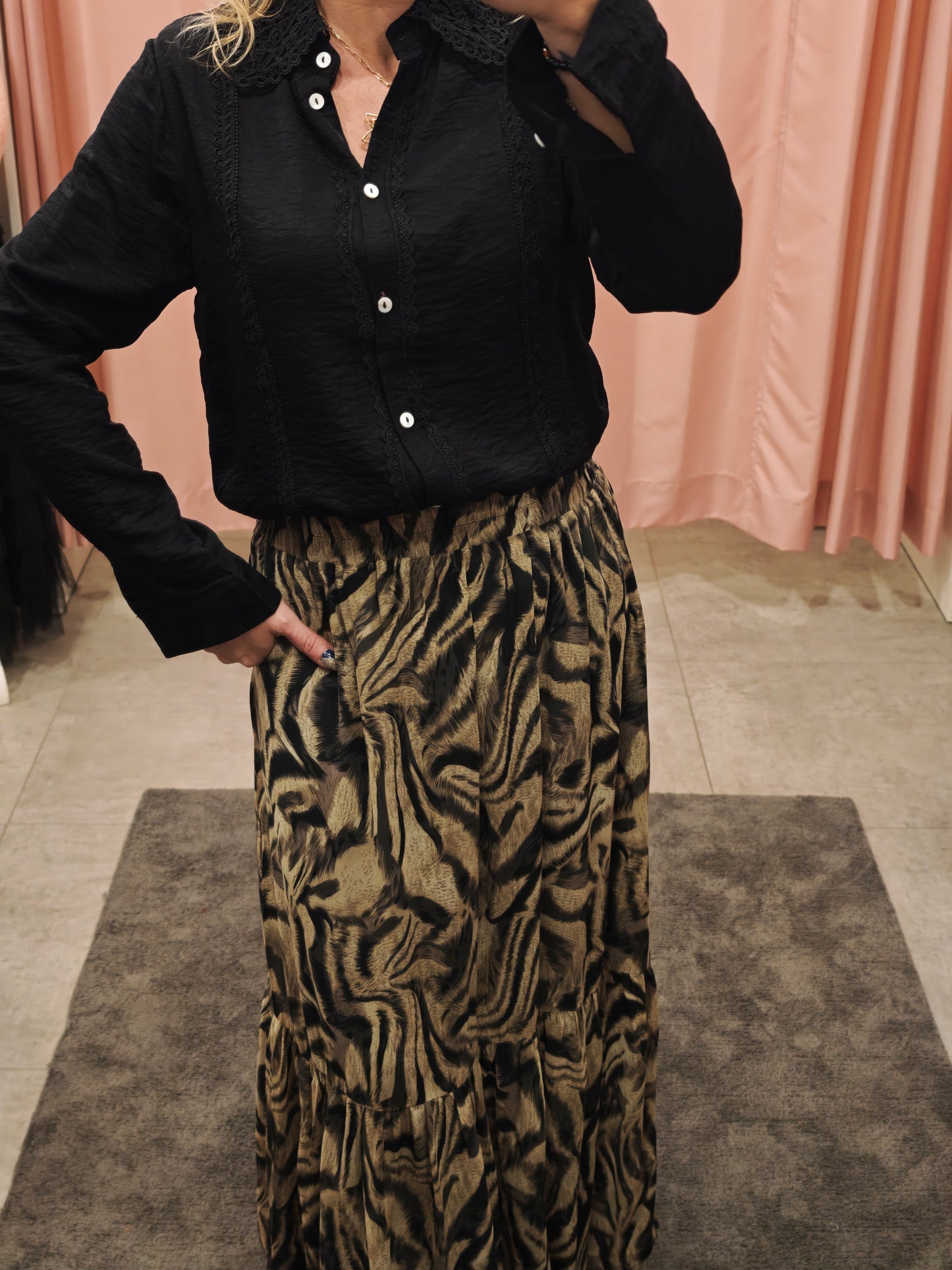 Jupe longue motif
