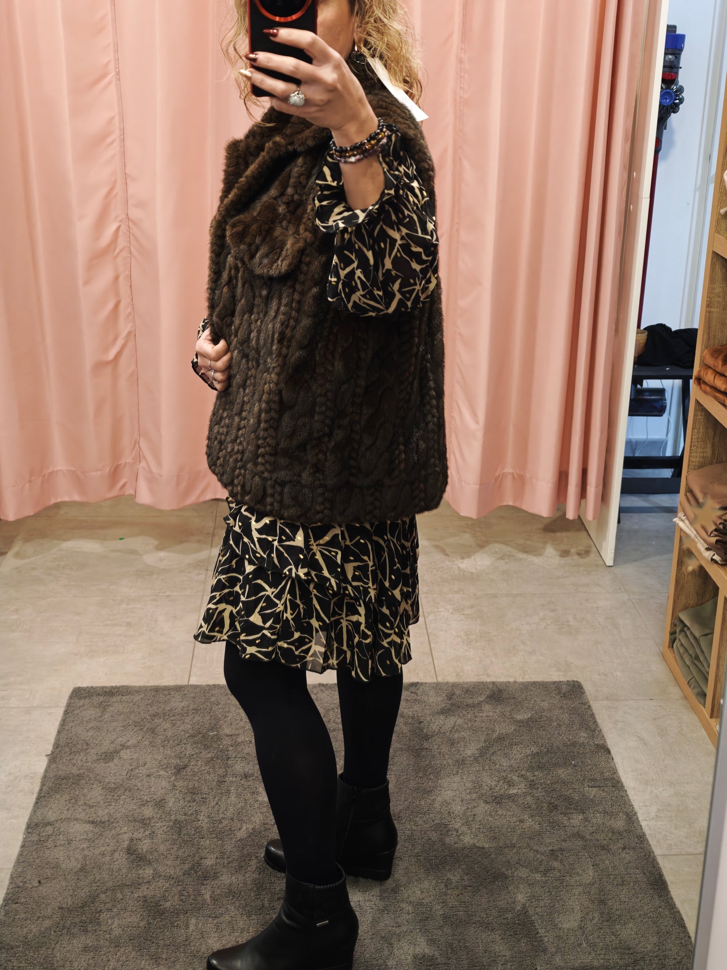 Sans manche fourrure