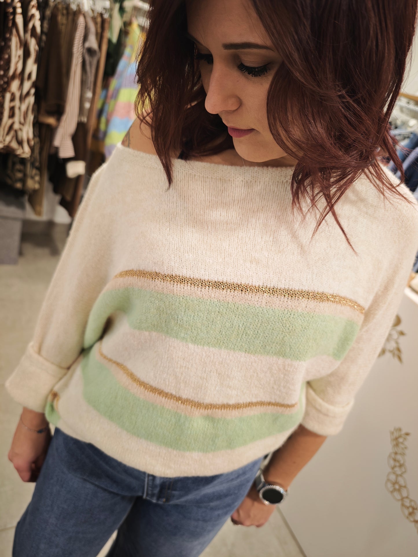 Pull rayures différents coloris
