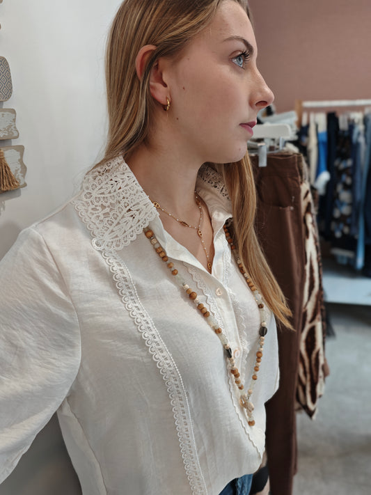 Chemise blanche dentelle